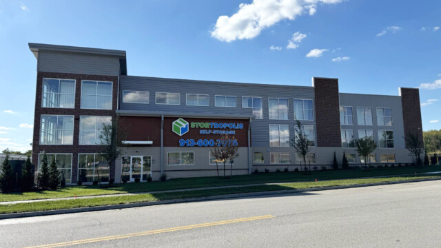 Front of the indoor storage unit building