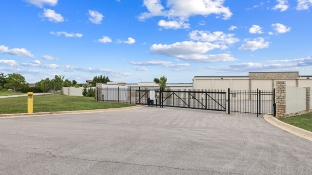 keypad access to front gate of StorTropolis Self-Storage in Lenexa KS